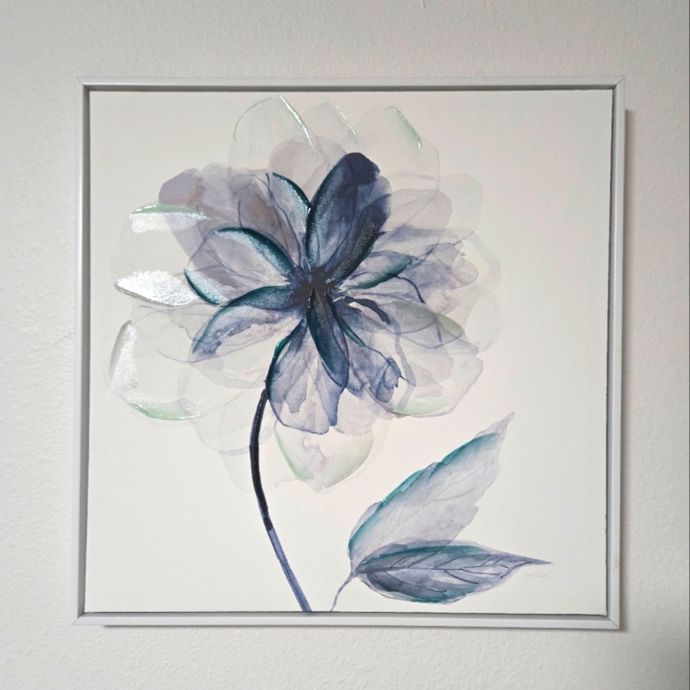Blue and white flower picture